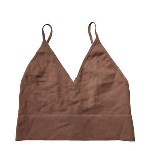 Bozzolo Women’s Brown Cropped Sleeveless Tank Crop Top Size M/L - Stretchy
